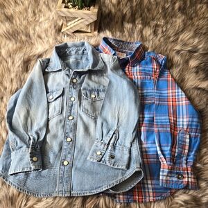 Cat & Jack/Baby Gap Button down Tops sz 4T/4/5T